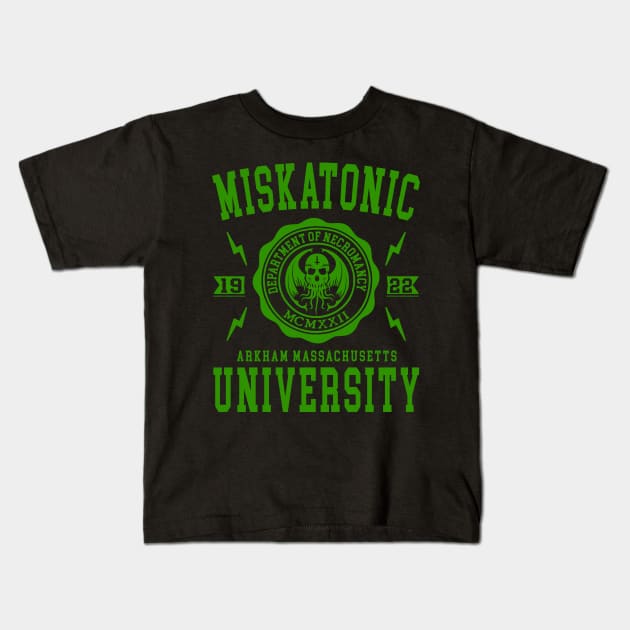 CTHULHU - MISKATONIC UNIVERSITY Kids T-Shirt by Tshirt Samurai